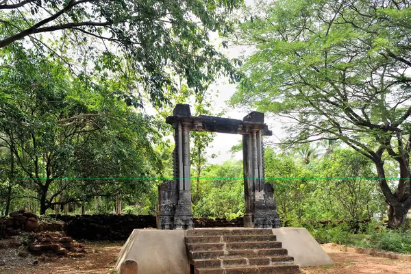 stock image Gate of palace of Adil Shah demolished in 1820, Old Goa, Velha Goa, India 