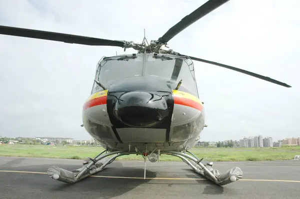 stock image Helicopter at Pawan Hans base, Bombay Mumbai, Maharashtra, India 