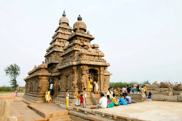 stock image The shore temple in Mahabalipuram ; Tamil Nadu ; India