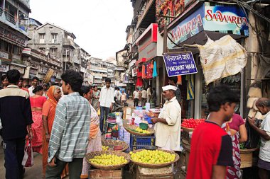 Eski toplu şehir konutları, Bhuleshwar, Charni yolu, Bombay Mumbai, Maharashtra, Hindistan  