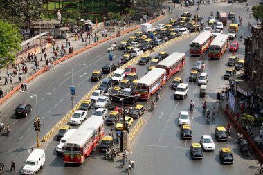 Chhatrapati Shivaji Terminus (CST), Bombay, Mumbai, Maharashtra, Hindistan dışında trafik 