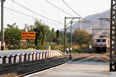 Neral railway station, Raigad, maharashtra, India, Asia clipart