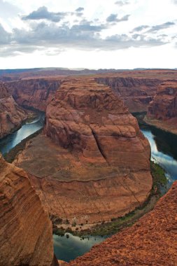 Horseshoe Bend, Arizona, Amerika Birleşik Devletleri 'nin hava manzarası.