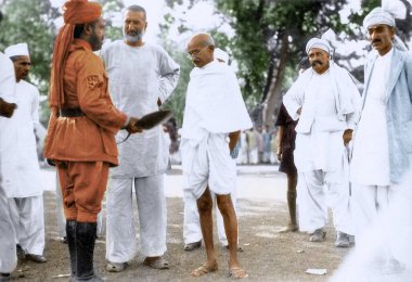 Mahatma Gandhi ve Han Abdul Ghaffar Khan, Pakistan, 6 Ekim 1938