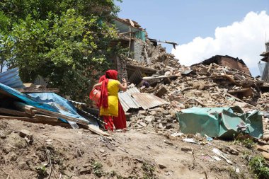 Apartman çökmüş, Nepal, Asya 