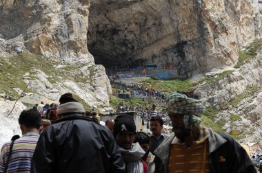 Pilgrim amarnath yatra, Jammu Kashmir, Hindistan, Asya 