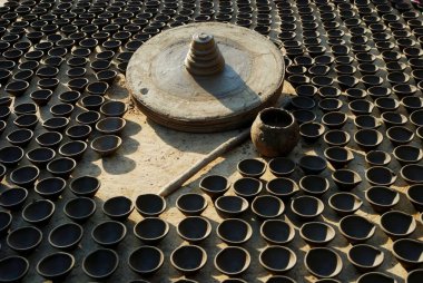 Diwali Jodhpur için Chaak ve Earthen Lambaları Hindistan Asya