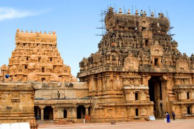 Giriş Brihadeshwara Tapınağı, Thanjavur, Tamil Nadu, Hindistan 