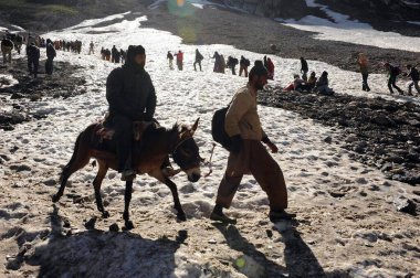 Pilgrim, amarnath yatra, jammu Kashmir, Hindistan, Asya 