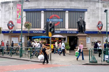 Tooting Broadway, Underground Tube Station, London, U.K. United Kingdom England  clipart