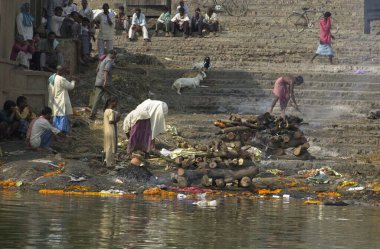 Su kirliliği, Varanasi, Uttar Pradesh, Hindistan 