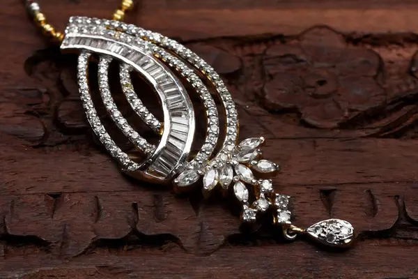 Diamond jewelry on wooden background, diamond jewellery, diamond pendant, Indian Traditional Gold Jewellery, Indian wedding jewellery