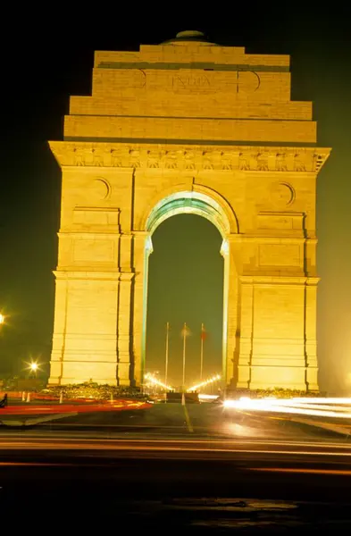 stock image illuminated India Gate ; delhi ; india