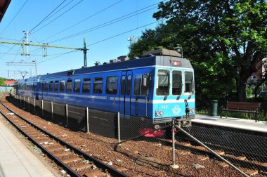 SL Suburban metre ölçü treni Stockholm İsveç