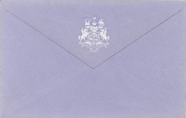 Yirminci yüzyılın başlarında Arma Armalı Kraliyet Zarfı; Kutch; Gujarat; Hindistan