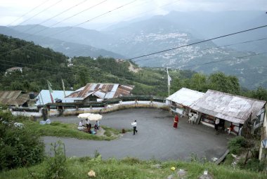 Şehir manzarası, Pastanga, Sikkim, Hindistan 