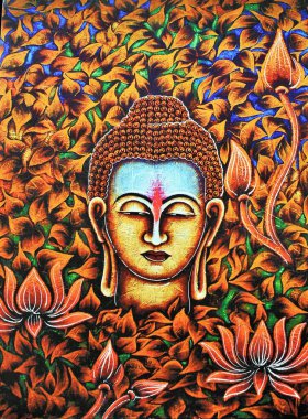 Lord Buddha sanat eserleri yapıyor.
