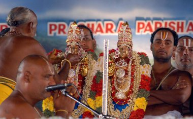 Balaji 'nin düğün töreni tirupati tapınağında, Mumbai, Maharashtra, Hindistan, Asya 