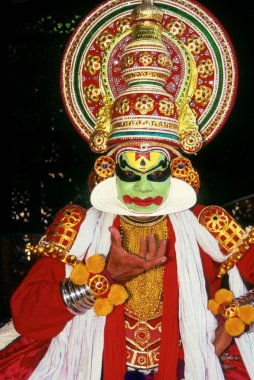 Kerala Hindistan 'da kathakali dansçısı. 