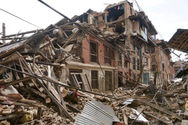 Konut binası çöktü, deprem, kathmandu, nepal, asya