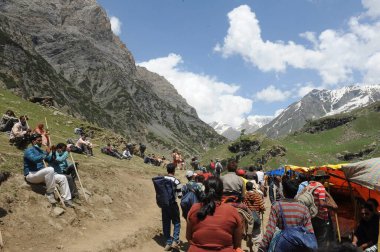 Pilgrim, amarnath yatra, jammu Kashmir, Hindistan, Asya 