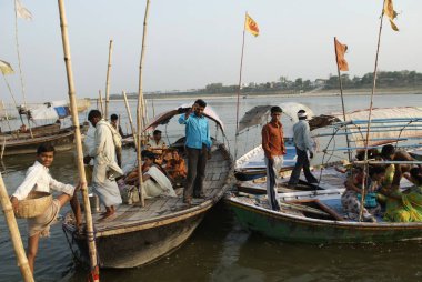 Triveni sangam, Allahabad, Uttar Pradesh, Hindistan 