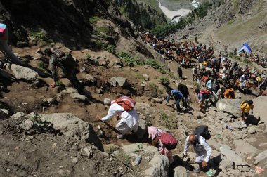 Pilgrim, amarnath yatra, jammu Kashmir, Hindistan, Asya