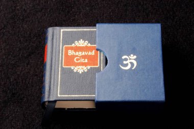 Hindistan 'ın kutsal ve destansı kitabı Bhagavad Gita' nın minyatür hali.