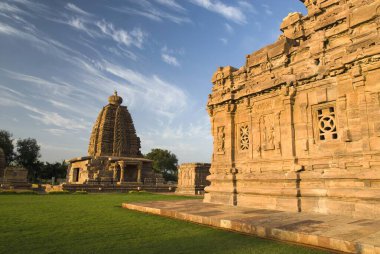 UNESCO Dünya Mirası Alanı; Galaganatha Tapınağı M.S. 750 ve Sangameshvara Tapınağı Pattadakal 720; Karnataka; Hindistan