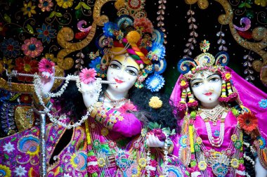 Radha Krishna tapınağı, mathura, uttar pradesh, Hindistan, Asya