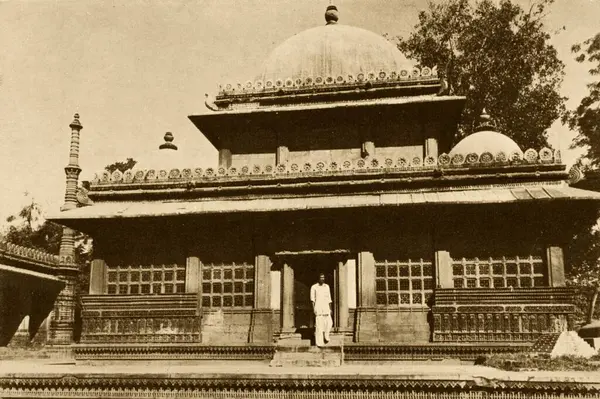 stock image Old picture postcard of rani sipri stone tomb , Ahmedabad , Gujarat , India