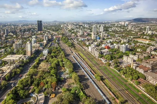 View Aerial, Mumbai, Maharashtra, Hindistan, Asya 