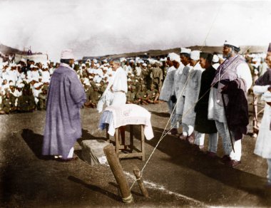 Muhammed Ali suçlamayı Mahatma Gandhi, Belgaum, Karnataka, Hindistan, Asya, 23 Aralık 1924