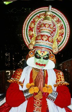 Kathakali Dansçı, Klasik Dans, Koçin, Kerala, Hindistan