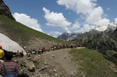 Pilgrim, amarnath yatra, jammu Kashmir, Hindistan, Asya