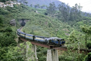Mavi dağ treniyle Ooty, Tamil Nadu, Hindistan 'a 