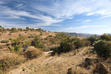 Satpura vadisi ve manzarası Chikhaldara 'daki Gavilgad kalesinden Amravati ilçesine, Maharashtra' ya, Hindistan 'a kadar uzanır.