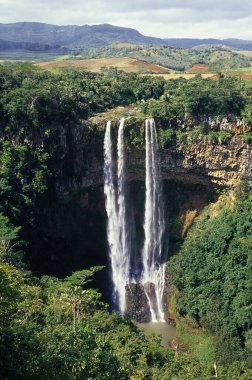 Tropikal ormanda şelale; Mauritius