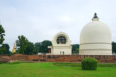 Lord Buddhas nirwan stupa, Mahaparinirvan tapınağı, Kushi Nagar, Uttar Pradesh, Hindistan 