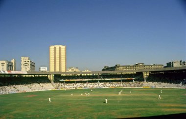 Wankhede Stadyumu 'nda kriket maçı, Bombay, Mumbai, Hindistan