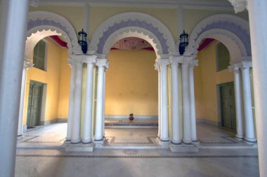 House temple in Cossim bazaar Raj palace, Murshidabad, West Bengal, India Heritage Site  clipart