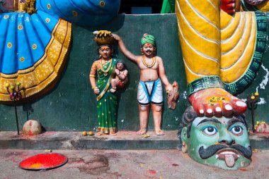 Dharmapuri 'deki Köy Koruyucu Tapınağı Muniappan, Tamil Nadu, Hindistan 