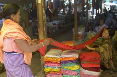 Kadın pazarı, Khwairamband, Imphal, Manipur, Hindistan