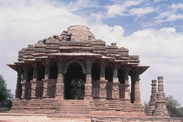 Exterior Sun Temple Modhera Gujarat India Asia — Stock Photo, Image
