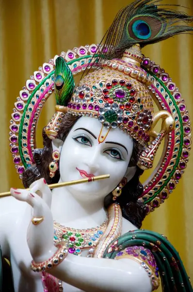 stock image Krishna statue at chinmaya mission, ponda, goa, india, asia 