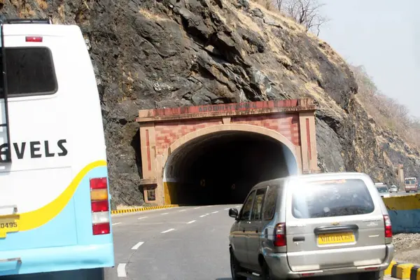 stock image Adoshi tunnel on Mumbai-Pune expressway, Maharashtra, India 