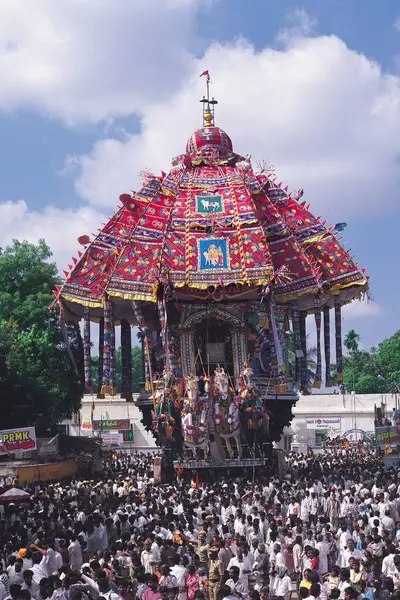 stock image Chariot festival, thiruvarur, tamil nadu, india, asia 