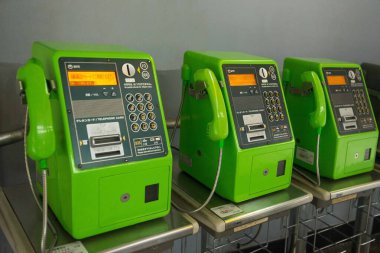 Japon ankesörlü telefonlar, Tokyo, Japonya