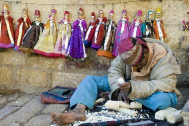 Kukla ustası, Rajasthan, Hindistan, Asya