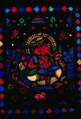 Ganesh Ganpati vitray tanrısı 